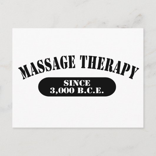 Massagetherapie sinds 3.000 B.C.E. Briefkaart (Voorkant)