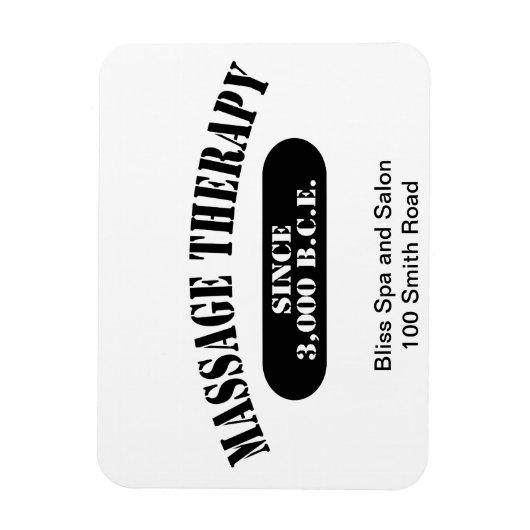 Massagetherapie sinds 3.000 B.C.E. Magneet (Verticaal)