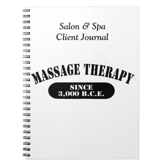 Massagetherapie sinds 3.000 B.C.E. Notitieboek (Voorkant)