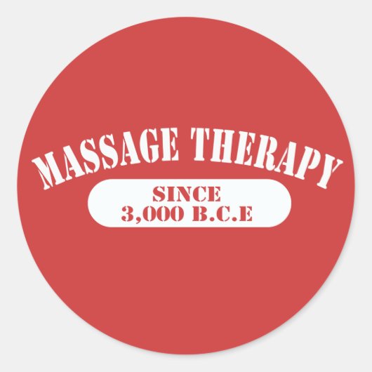 Massagetherapie sinds 3.000 B.C.E. Ronde Sticker (Voorkant)