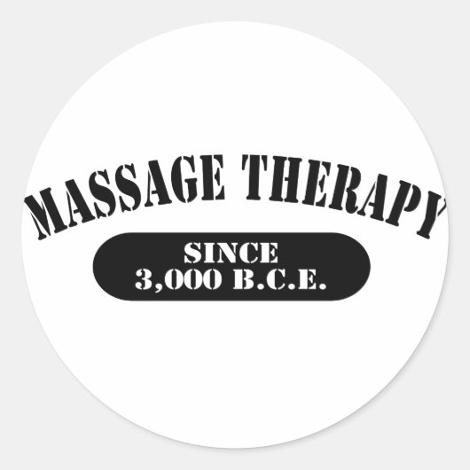 Massagetherapie sinds 3.000 B.C.E. Ronde Sticker (Voorkant)