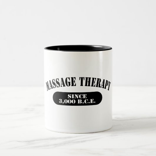 Massagetherapie sinds 3.000 B.C.E. Tweekleurige Koffiemok (Center)