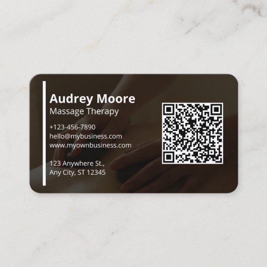 Massagetherapie Sjablonen Ontwerp Holistische Mass Visitekaartje (Voorkant)