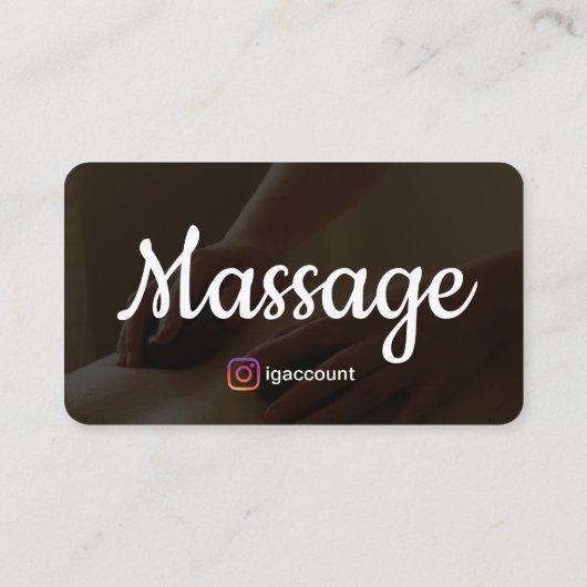 Massagetherapie Sjablonen Ontwerp Holistische Mass Visitekaartje (Achterkant)
