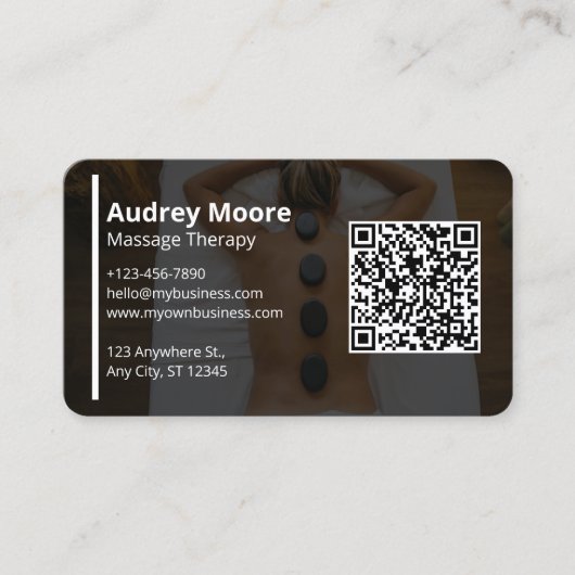 Massagetherapie Sjablonen Visitekaartje (Voorkant)