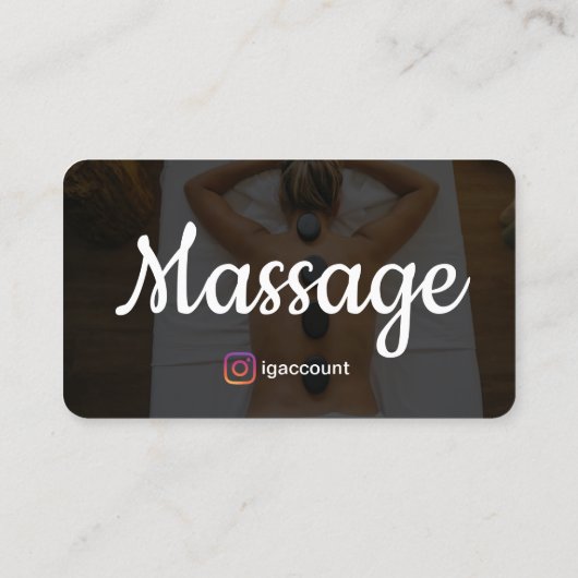 Massagetherapie Sjablonen Visitekaartje (Achterkant)