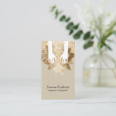 Massagetherapie - Spa-herstellende handen en vent Visitekaartje (Staand voorkant)