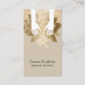 Massagetherapie - Spa-herstellende handen en vent Visitekaartje (Voorkant)