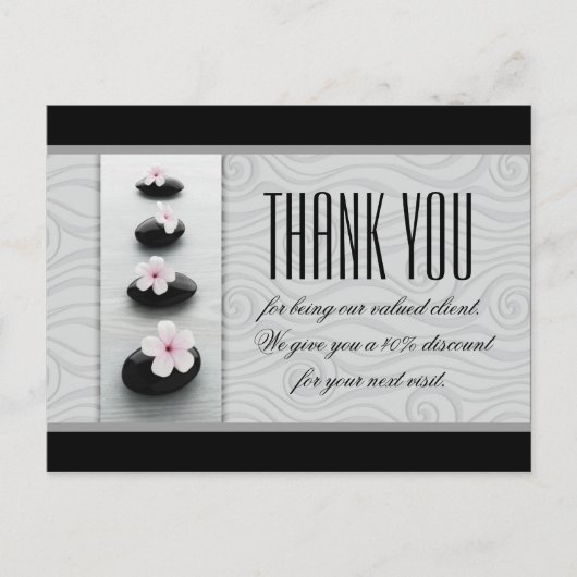 Massagetherapie Spa Salon Bedankingscoupon Briefkaart (Voorkant)