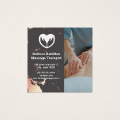 Massagetherapie | Spanje | Roos Gold Marble Vierkante Visitekaartjes (Voorkant)