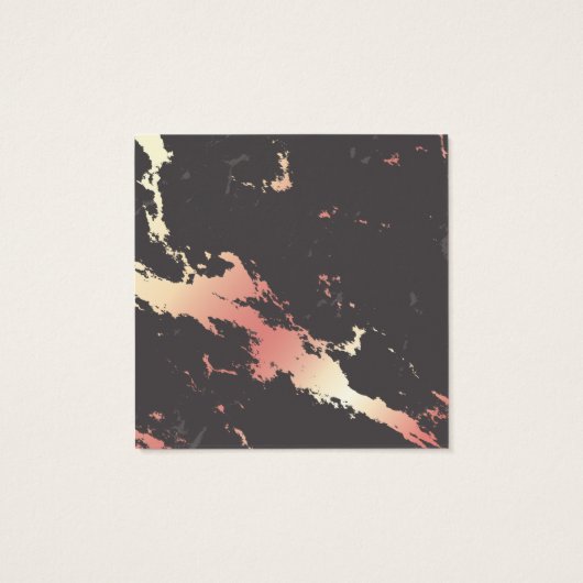 Massagetherapie | Spanje | Roos Gold Marble Vierkante Visitekaartjes (Achterkant)