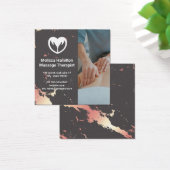Massagetherapie | Spanje | Roos Gold Marble Vierkante Visitekaartjes (Bureau)