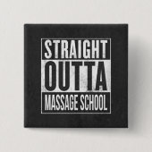 Massagetherapie Student School Afstuderen Gift Vierkante Button 5,1 Cm (Voorkant)