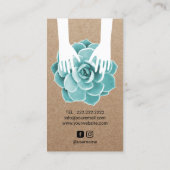 Massagetherapie Succulent Spa Rustic Kraft Visitekaartje (Achterkant)