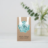 Massagetherapie Succulent Spa Rustic Kraft Visitekaartje (Staand voorkant)