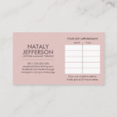 Massagetherapie Tekenen met Afspraak Visitekaartje (Achterkant)