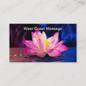 Massagetherapie Therapist Lotus Flower Thema Visitekaartje (Voorkant)