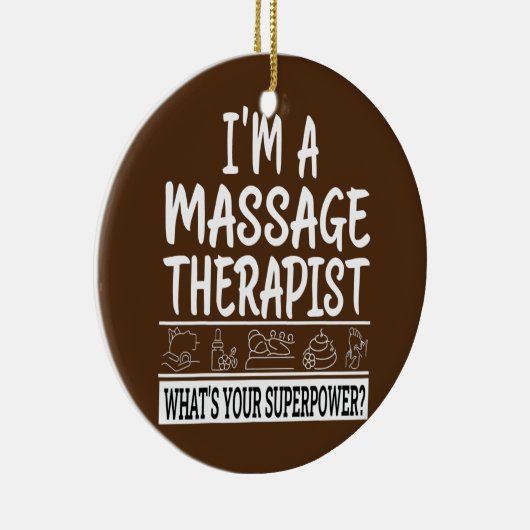 Massagetherapie Therapist Relaxatie Professional Keramisch Ornament (Rechts)