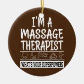 Massagetherapie Therapist Relaxatie Professional Keramisch Ornament (Voorkant)