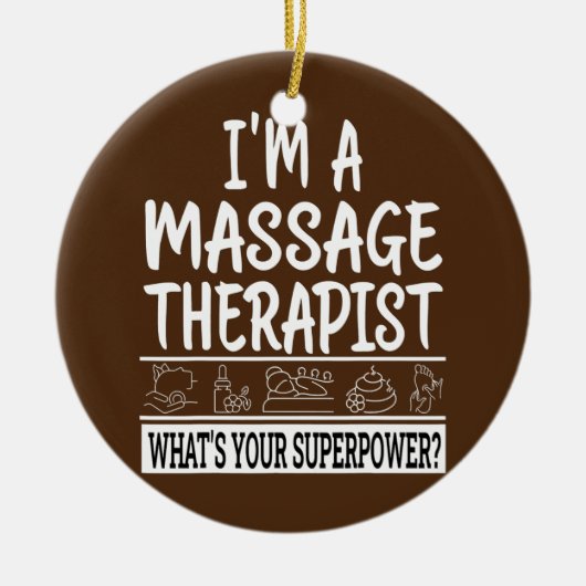 Massagetherapie Therapist Relaxatie Professional Keramisch Ornament (Voorkant)