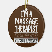Massagetherapie Therapist Relaxatie Professional Keramisch Ornament (Links)