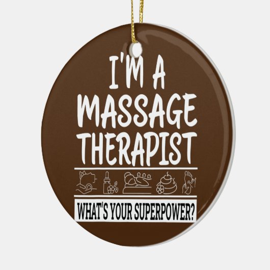 Massagetherapie Therapist Relaxatie Professional Keramisch Ornament (Links)