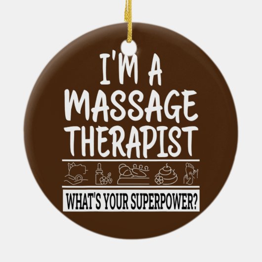 Massagetherapie Therapist Relaxatie Professional Keramisch Ornament (Achterkant)