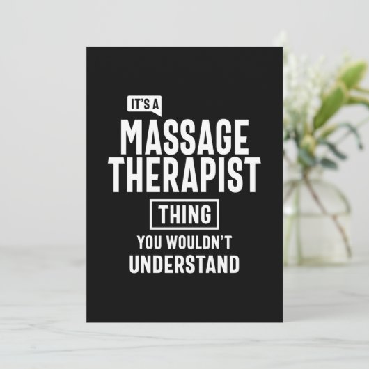 Massagetherapie Therapist Titel Titel Cadeau Bedankkaart (Staand voorkant)