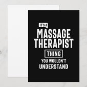 Massagetherapie Therapist Titel Titel Cadeau Bedankkaart (Voorkant / Achterkant)