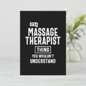 Massagetherapie Therapist Titel Titel Cadeau Kaart (Staand voorkant)