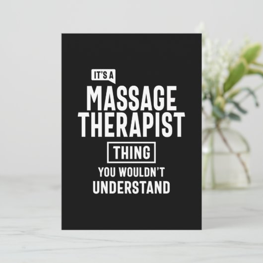 Massagetherapie Therapist Titel Titel Cadeau Kaart (Staand voorkant)