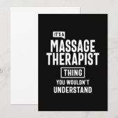 Massagetherapie Therapist Titel Titel Cadeau Kaart (Voorkant / Achterkant)