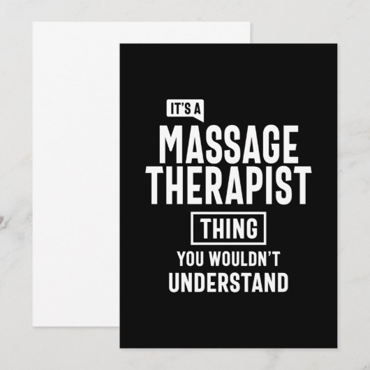 Massagetherapie Therapist Titel Titel Cadeau Kaart (Voorkant / Achterkant)
