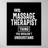 Massagetherapie Therapist Titel Titel Cadeau Poster (Voorkant)