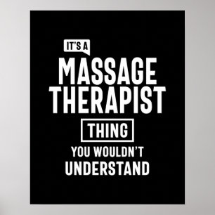 Massagetherapie Therapist Titel Titel Cadeau Poster