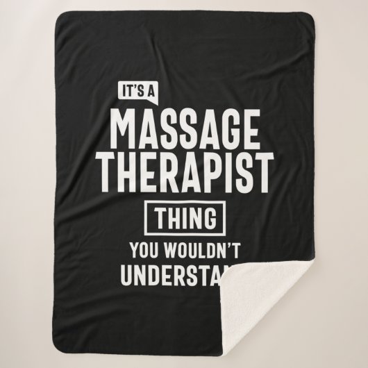 Massagetherapie Therapist Titel Titel Cadeau Sherpa Deken (Voorkant)