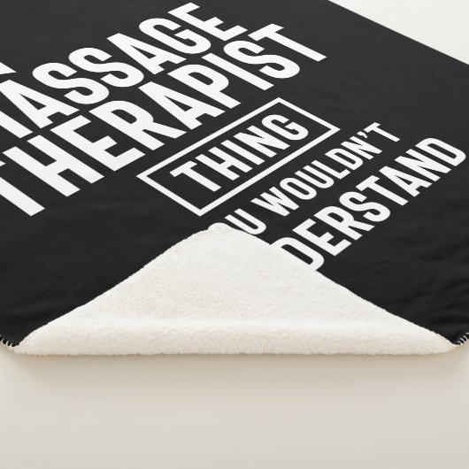 Massagetherapie Therapist Titel Titel Cadeau Sherpa Deken (3/4)