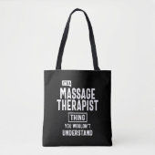 Massagetherapie Therapist Titel Titel Cadeau Tote Bag (Voorkant)