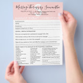 Massagetherapie Toestemmingsbudgetformulier Flyer (Hand)