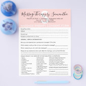 Massagetherapie Toestemmingsbudgetformulier Flyer (Enkel)