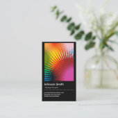 Massagetherapie - Trendy regenboogkleuren Visitekaartje (Staand voorkant)