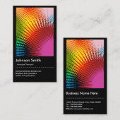 Massagetherapie - Trendy regenboogkleuren Visitekaartje (Voorkant / Achterkant)