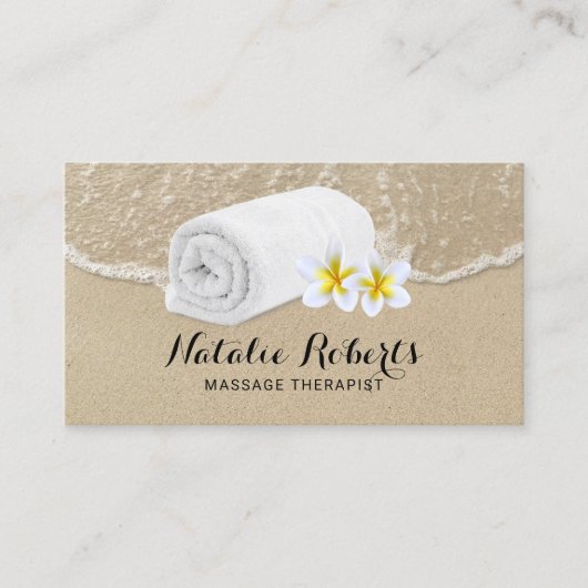 Massagetherapie Tropisch strand Salon & Spa Visitekaartje (Voorkant)