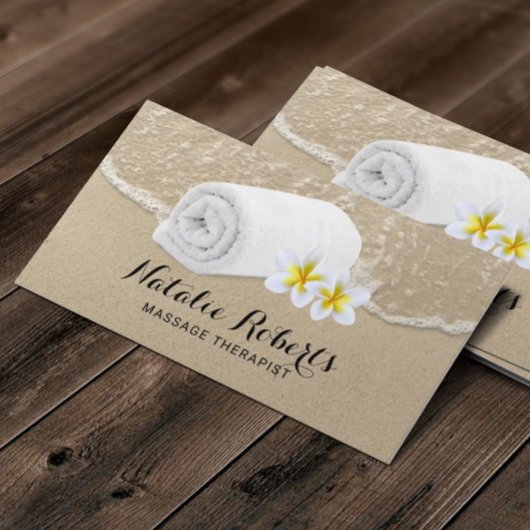 Massagetherapie Tropisch strand Salon & Spa Visitekaartje