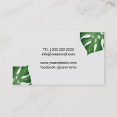 Massagetherapie Tropische Natuur Salon & Spa Visitekaartje (Achterkant)