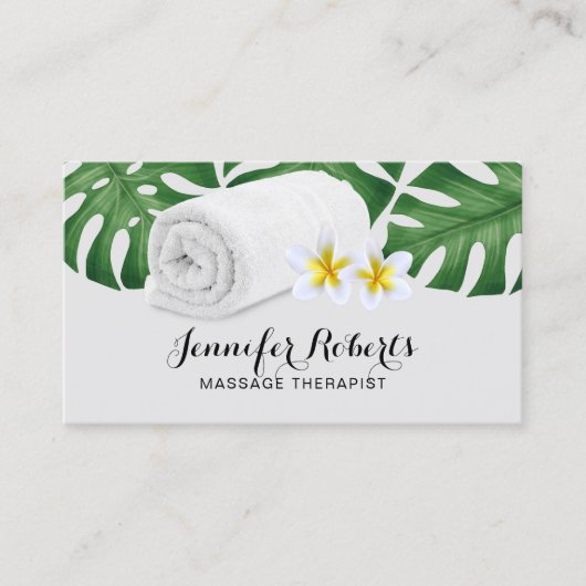 Massagetherapie Tropische Natuur Salon & Spa Visitekaartje (Voorkant)