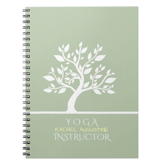 Massagetherapie van Elegant Classy Tree YOGA Studi Notitieboek (Voorkant)