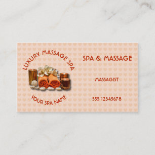 Massagetherapie van Spa Salon Candle Stone met naa Visitekaartje