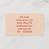 Massagetherapie van Spa Salon Candle Stone met naa Visitekaartje (Achterkant)