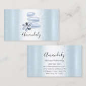 Massagetherapie van Wellness Spa Blauwe Reflexolog Visitekaartje (Voorkant / Achterkant)